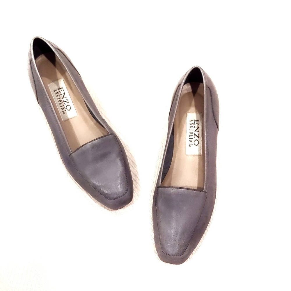 Enzo Angiolini▪️Gray Leather Liberty Flat  - SZ 7